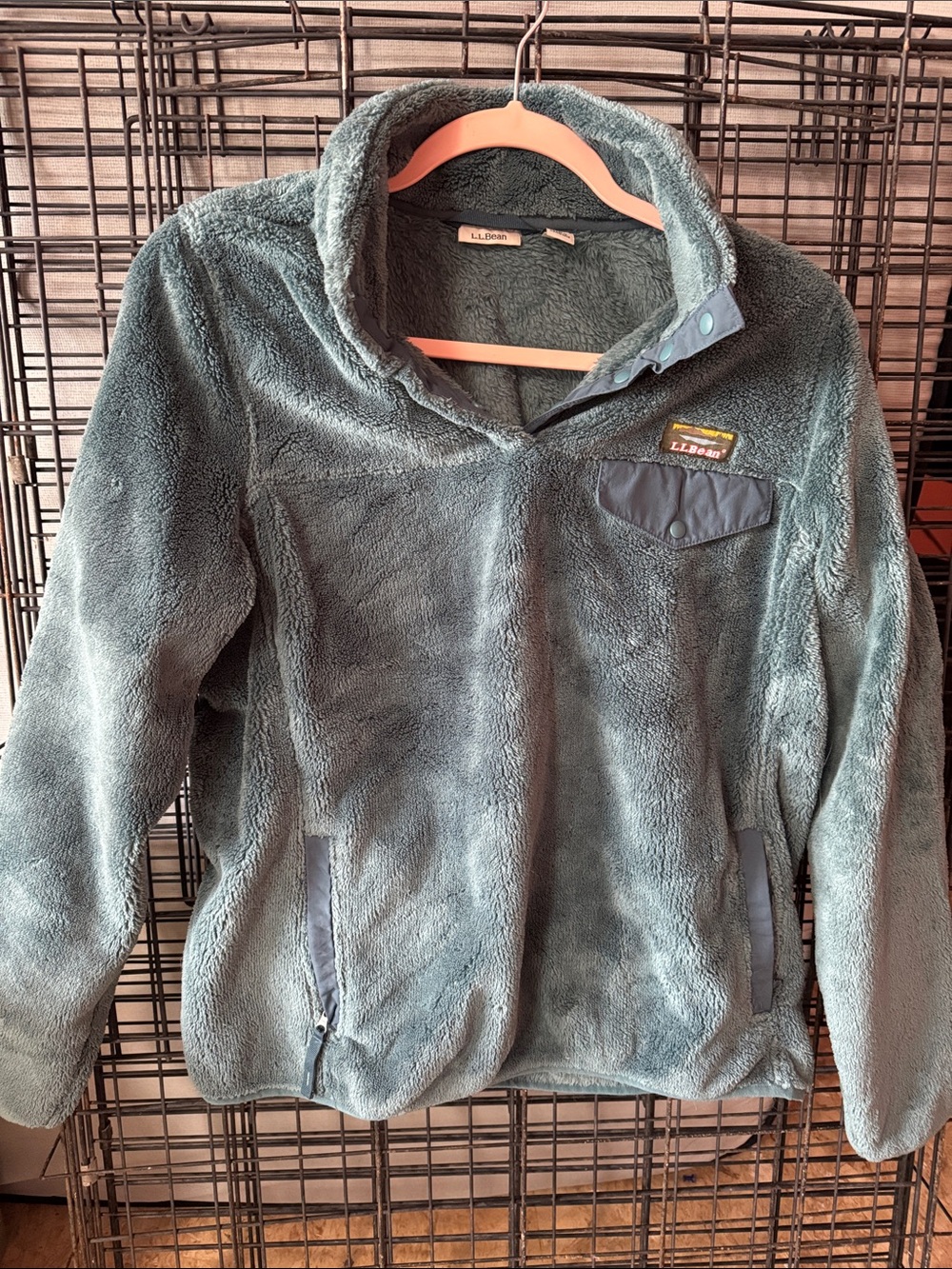 L.L. Bean Plush Fleece Pullover in Teal